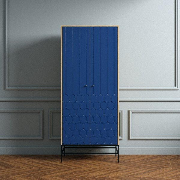 Armadio blu scuro 80x190 cm Lia - Woodman-image-1