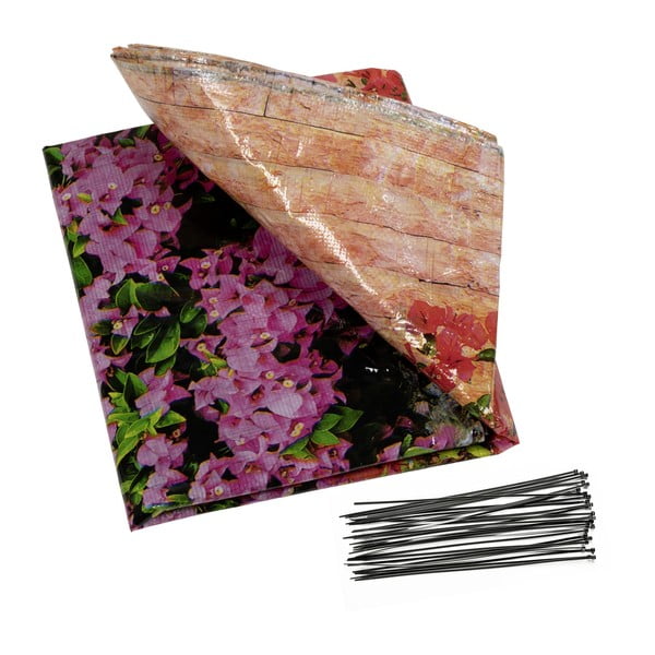 Paravento in plastica per balcone 500x85 cm Flowers - Maximex-image-3