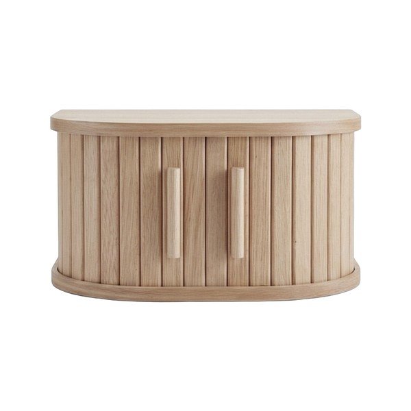 Comodino colore naturale chiaro con effetto rovere da parete/con ripiani Meta – Unique Furniture-image-1