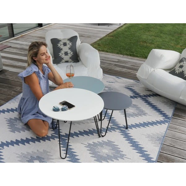 Tappeto da esterno blu e crema , 230 x 160 cm Malibu - NORTHRUGS-image-3