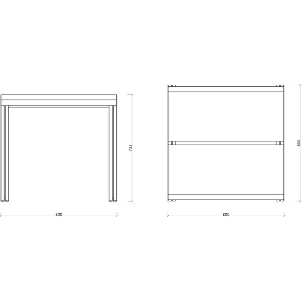 Tavolo da pranzo da giardino in metallo 80x80 cm Oto – noo.ma-image-4