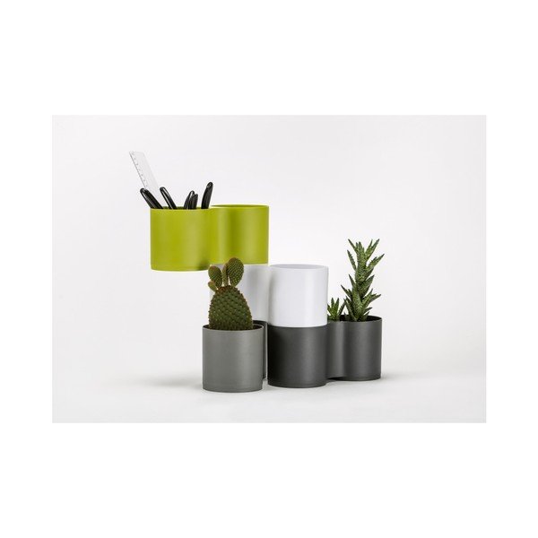 Vaso doppio verde Modulo - Plastia-image-1