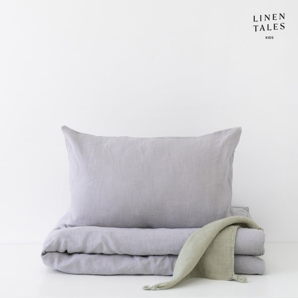 Biancheria da letto per culla 100x140 cm Light Grey - Linen Tales