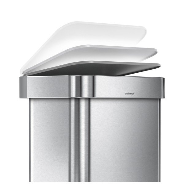 Cestino per la spazzatura argentato in acciaio con pedale 45 l – simplehuman-image-3
