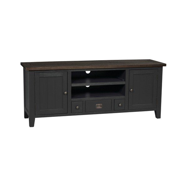 Cassapanca TV in legno grigio scuro, lunghezza 160 cm Nottingham - Rowico