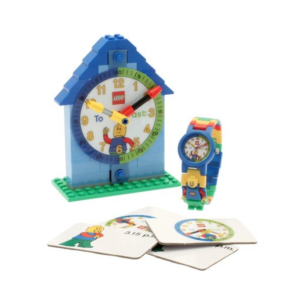 Modré hodinky a výuková stavebnice LEGO® Time Teacher