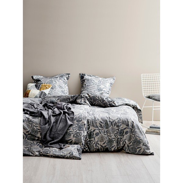 Biancheria da letto singola grigia in cotone sateen , 140 x 220 cm Tapestry - Södahl-image-1