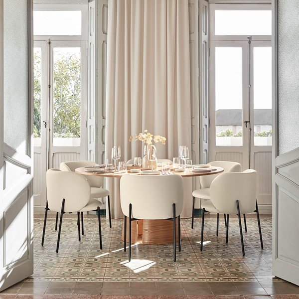 Tavolo da pranzo rotondo con effetto frassino ø 157 cm Cep – Teulat-image-3