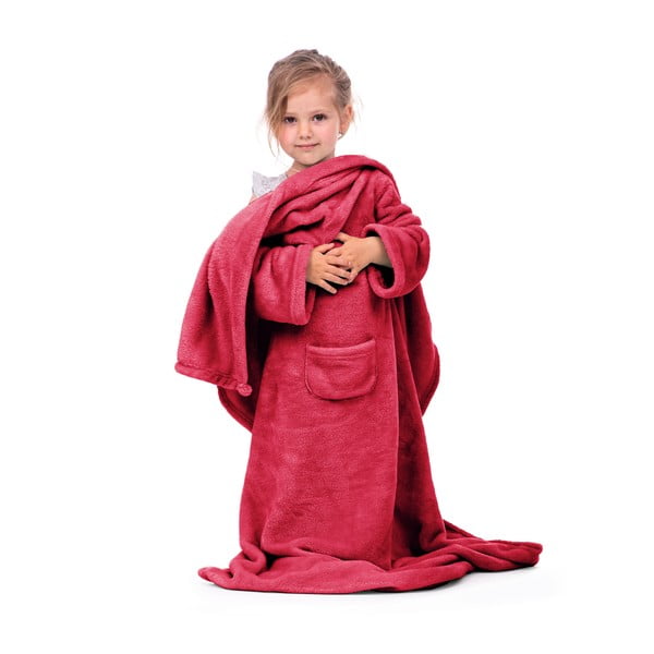 Coperta TV rossa con maniche Lazykids Lazy Kids - DecoKing-image-2