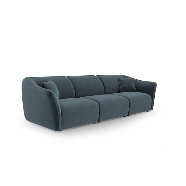 Divano blu con rivestimento in velluto 292 cm Tokyo – Cosmopolitan Design-image-2