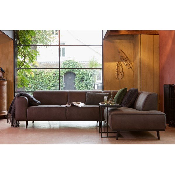 Tavolino nero con piano in teak riciclato Shape Sharing - BePureHome-image-1