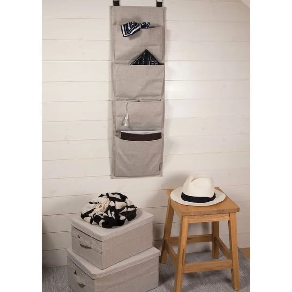 Scatola con coperchio nera in tessuto 45x34x25 cm Soft Storage – Bigso-image-1