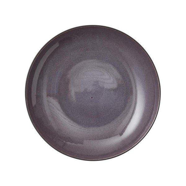 Ciotola da portata in gres nero con smalto interno viola Mensa, diametro 40 cm - Bitz-image-3