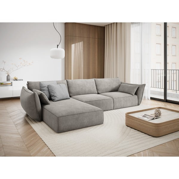 Divano angolare grigio chiaro (angolo sinistro) Vanda - Mazzini Sofas-image-1