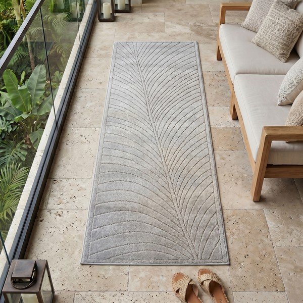 Passatoia da interno ed esterno argentata 80x250 cm Nova 1204 – Ayyildiz Carpets-image-1