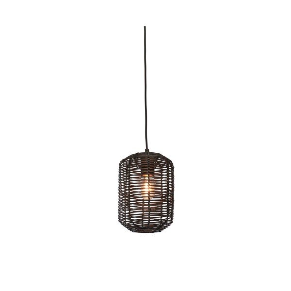 Lampada a sospensione nera con paralume in rattan ø 18 cm Tanami - Good&Mojo