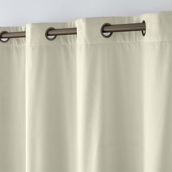 Tenda termoisolante color crema in velluto 140x260 cm Polarchic – douceur d'intérieur-image-3