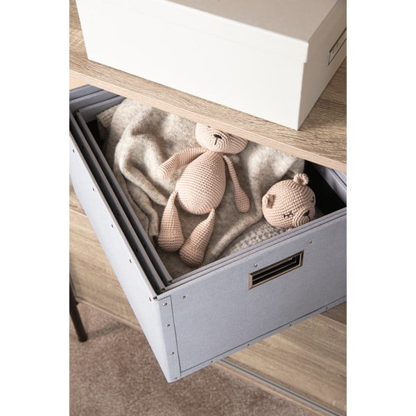 Set di 3 scatole di cartone grigio chiaro Ture - Bigso Box of Sweden-image-3