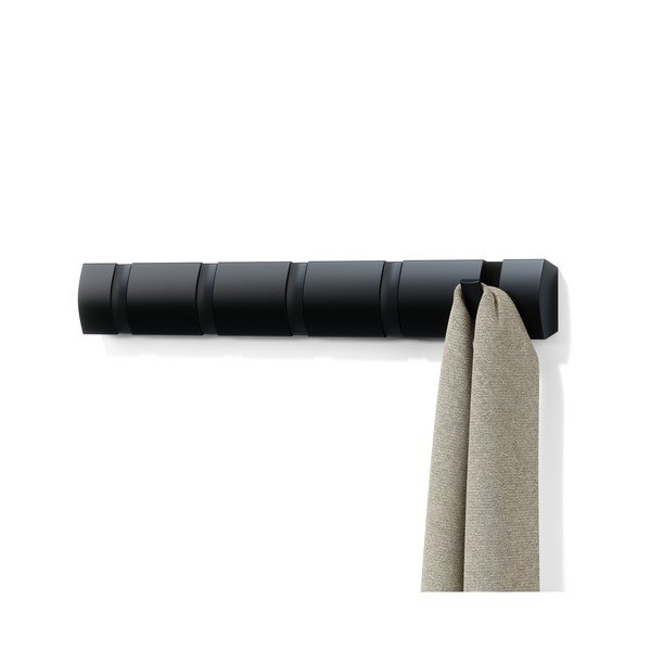 Appendiabiti da parete nero in legno di pioppo Flip - Umbra-image-4