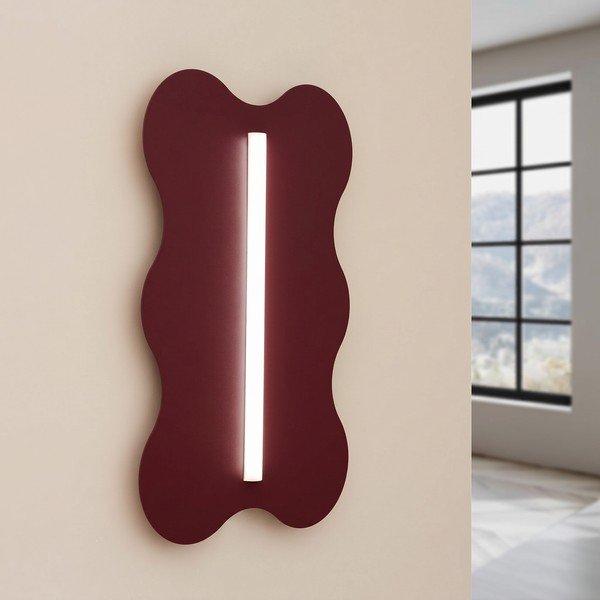 Lampada da parete burgundy in metallo KLOVER – Thoro-image-1