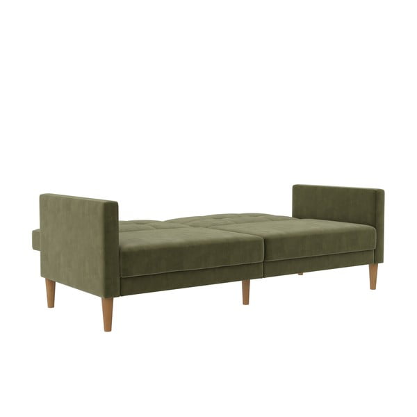 Divano letto in velluto verde 207 cm Lilly - Støraa-image-4