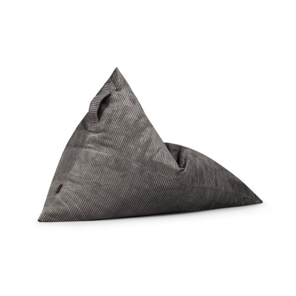 Puof a sacco nero con rivestimento in velluto a coste Razz – SLOWDOWN-image-4