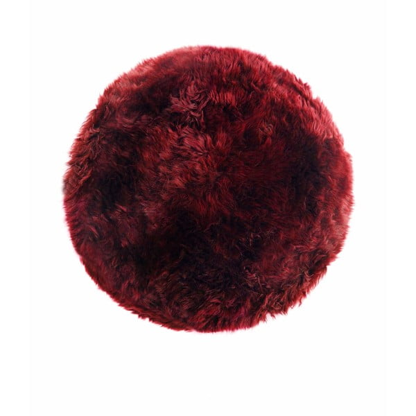 Tappeto in pelle di pecora rossa Zelanda, ⌀ 70 cm - Royal Dream