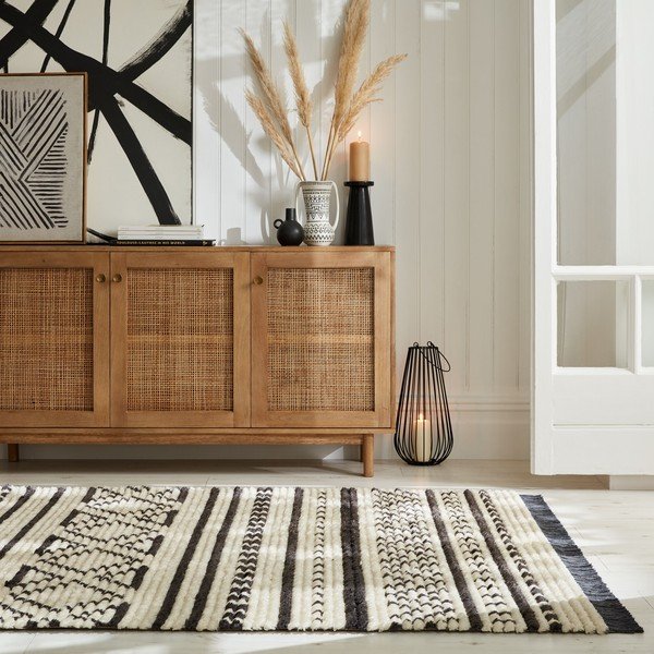 Tappeto bianco e nero 160x230 cm Sabri - Flair Rugs-image-1