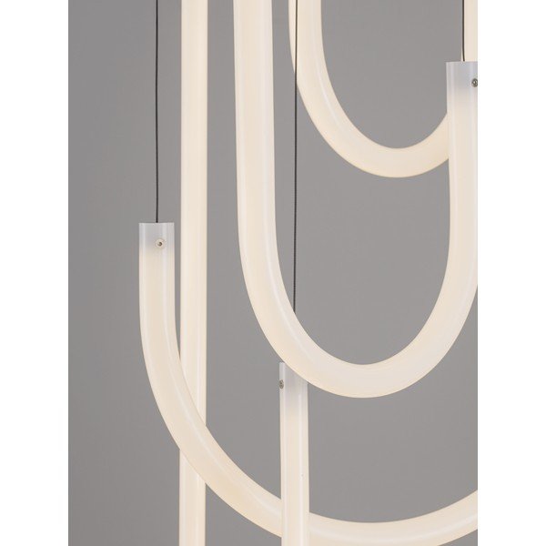 Lampadario LED bianco/nero opaco in acciaio con paralume in vetro acrilico con intensità regolabile ø 50 cm Topaz – Nova Luce-image-3