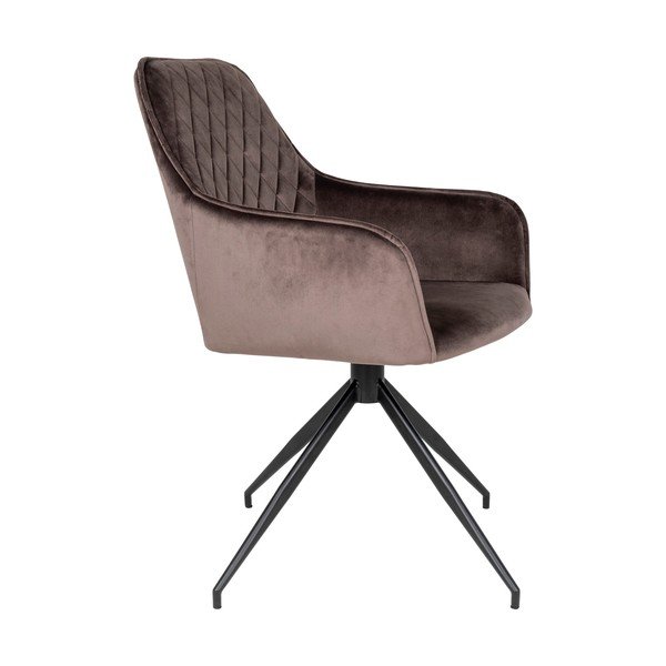 Sedia da pranzo marrone in imbottito Harbo – House Nordic-image-3