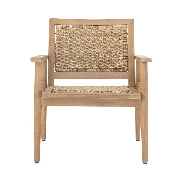 Poltrona da esterno di colore naturale in legno massiccio Sorrento – Bloomingville-image-2