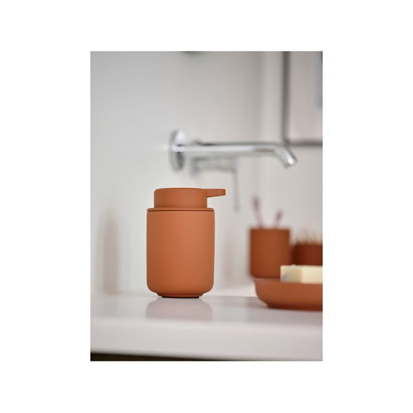 Tazza in gres arancione per spazzolini da denti Ume - Zone-image-4