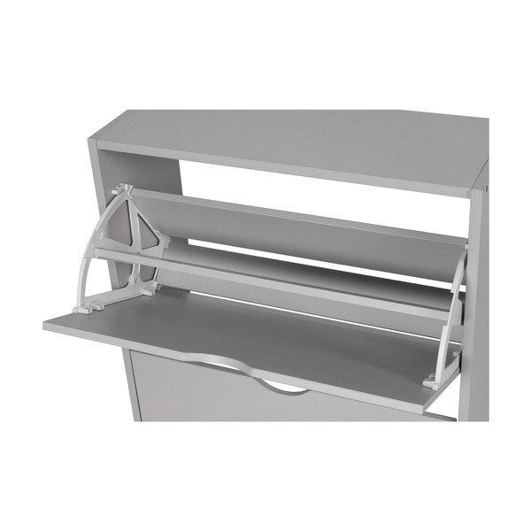 Scarpiera grigia con ante ribaltabili 50x82x24 cm Stelo – Bonami Essentials-image-4