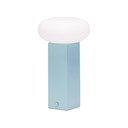 Lampada da tavolo LED blu in metallo con paralume in vetro con intensità regolabile (altezza totale 20 cm) Low – Hübsch