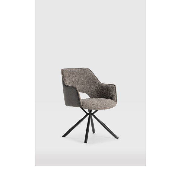 Set di sedie da pranzo grigia in imbottito con braccioli 2 pz Mariel – Marckeric-image-2