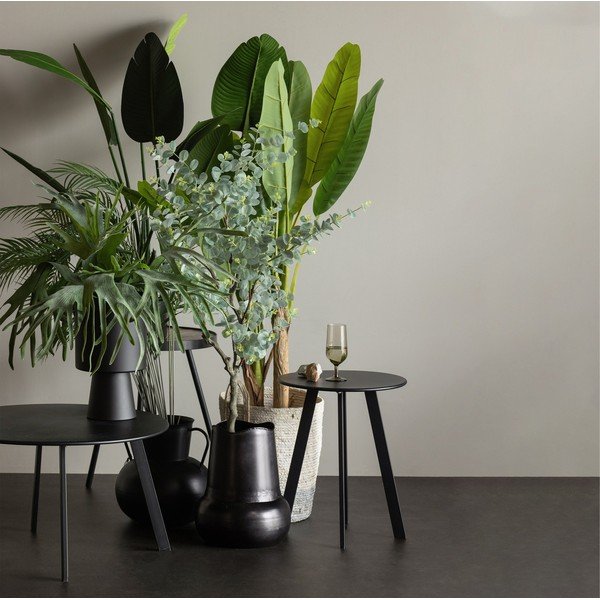 Tavolo da giardino nero, ø 70 cm Fer - WOOOD-image-1