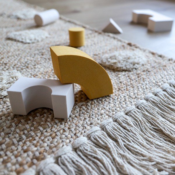 Tappeto di colore naturale in misto iuta tessuto a mano 100x150 cm Nop – Nattiot-image-4