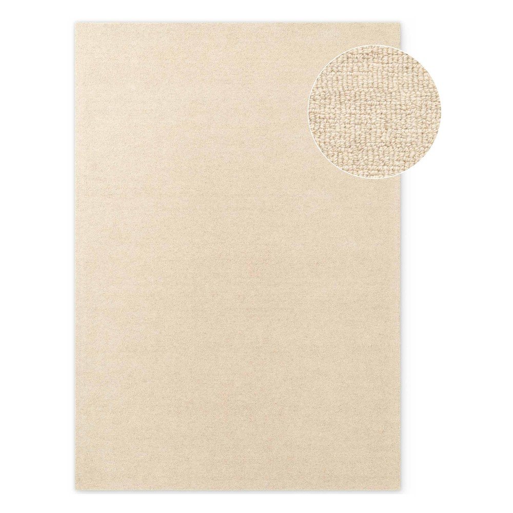 Tappeto beige in lana tessuto a mano 200x290 cm Puristic Knots – Elle Decoration | Tappeti