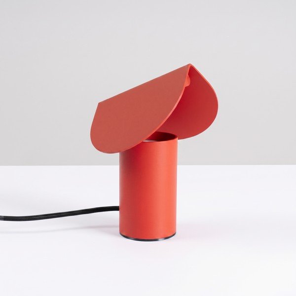 Lampada da tavolo LED rossa in alluminio (altezza totale 15 cm) BISCUIT – Thoro-image-3