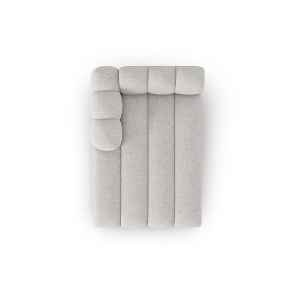 Chaise longue componibile in grigio chiaro (con penisola a sinistra) Lupine – Micadoni Home-image-3