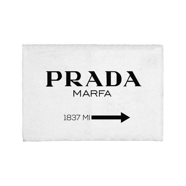 Tappetino da bagno bianco-nero 60x40 cm Prada - Really Nice Things