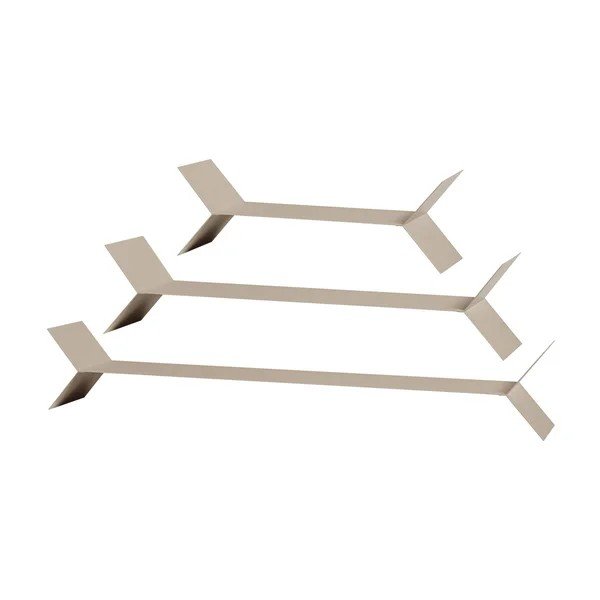 Mensole in set beige in metallo 3 pz 80 cm Lorin – WOOOD-image-4