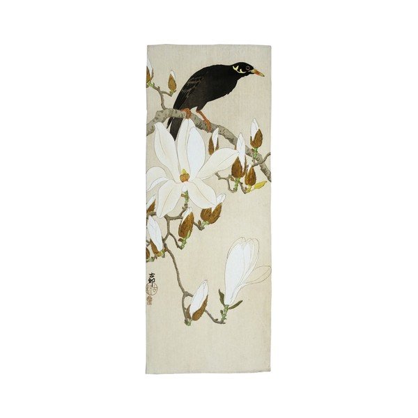 Tappeto verde e beige 135x55 cm Bird - Velvet Atelier