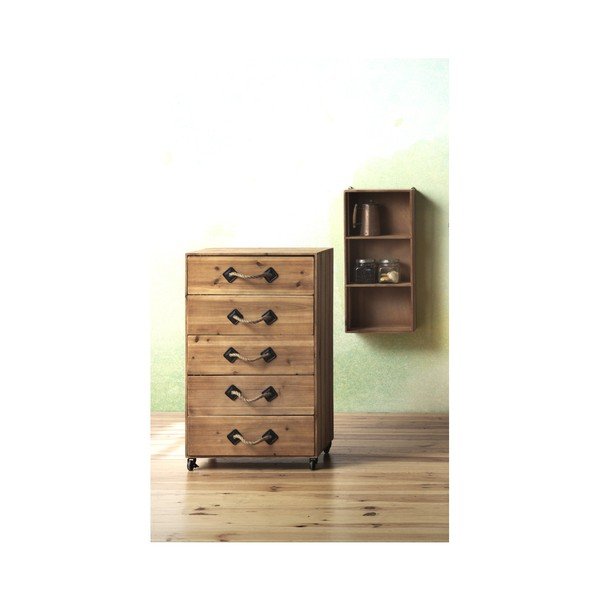 Cassettone Talinn a 5 cassetti su rotelle - Geese-image-1