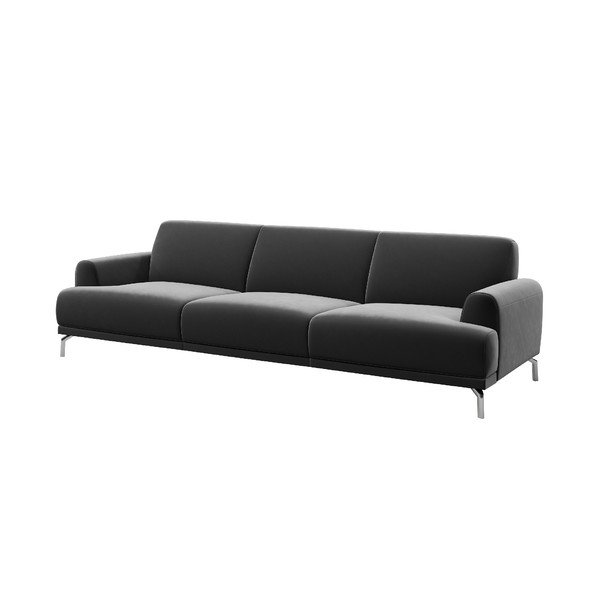 Divano in velluto grigio scuro Puzo, 240 cm Puzzo - MESONICA-image-2