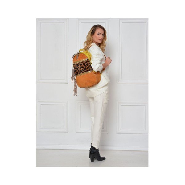 Batoh Carla Ferreri Cognac Giallo-image-3