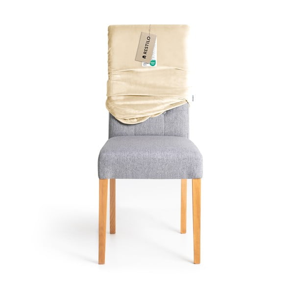Set di coprisedia beige con rivestimento elastico per sedie 4 pz 48 cm Sento – Restilo-image-4