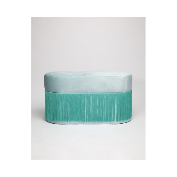 Pouf con rivestimento in velluto - Velvet Atelier