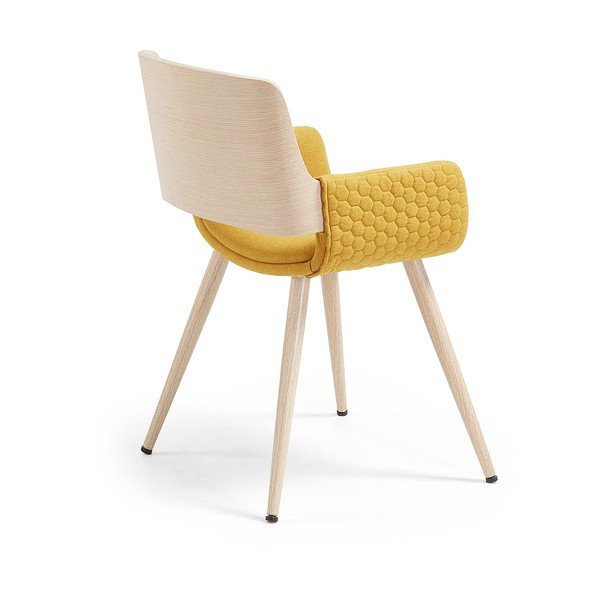 Sedia giallo senape Andre - Kave Home-image-3