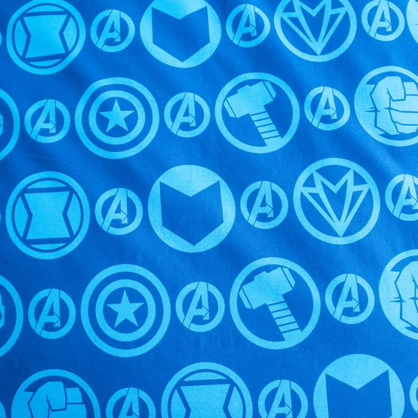 Biancheria da letto singola in cotone per bambini con effetto luminoso 140x200 cm Avengers - Jerry Fabrics-image-4